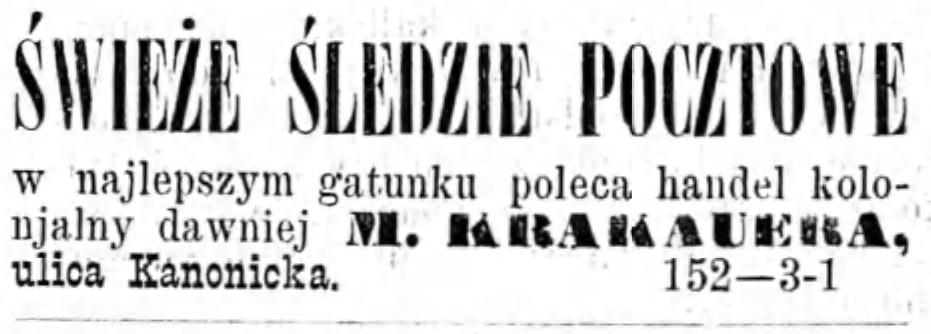 Reklama Gazeta Kaliska 1893